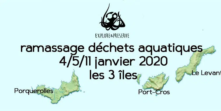 event image 1576676104 ramassage dechets aquatiques des 3 iles porquerolles port cros le levant